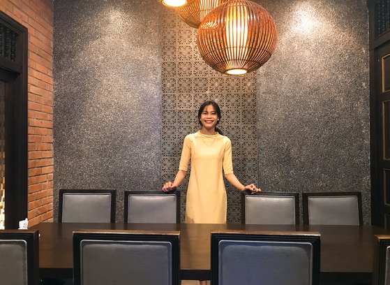 식당에서 박항서 룸으로 통하는 3층 16번 테이블. 양보라 기자