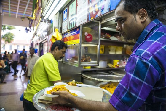 2018년 미쉐린에 오른 노점 알라딘스 비리아니. 백종현 기자