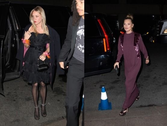 하객룩의 정석을 보여준 배우 클로에 세비니(왼쪽)와 모델 케이트 모스.