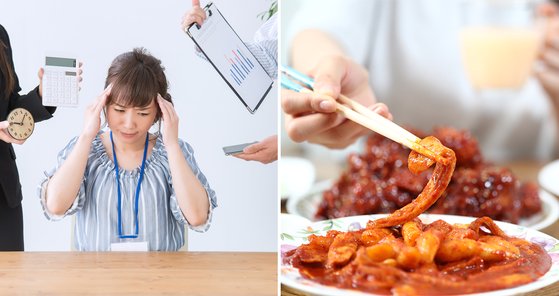 스트레스와 피로, 자극적인 음식은 인후에 화와 열을 쌓이게 한다. [사진 photoAC, 중앙포토]