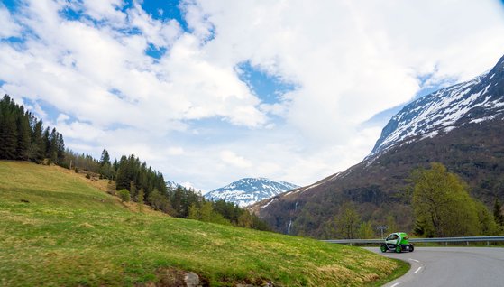게이랑에르 곳곳을 달릴 수 있는 2인승 친환경 전기차. 백종현 기자