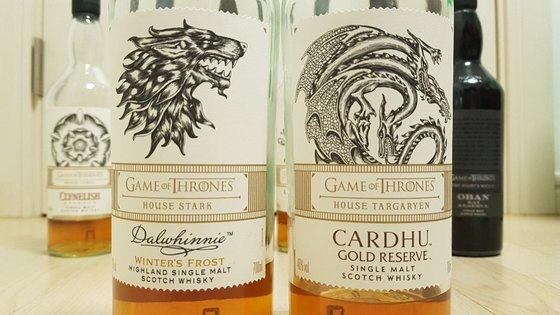 스타크의 달위니 윈터 프로스트(좌)와 타르가르옌의 카듀 골드 리저브(우). [사진 김대영]