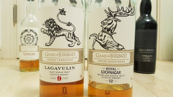 라니스터의 라가불린 9년(좌)과 바라테온의 로얄라크나가 12년(우). [사진 김대영]