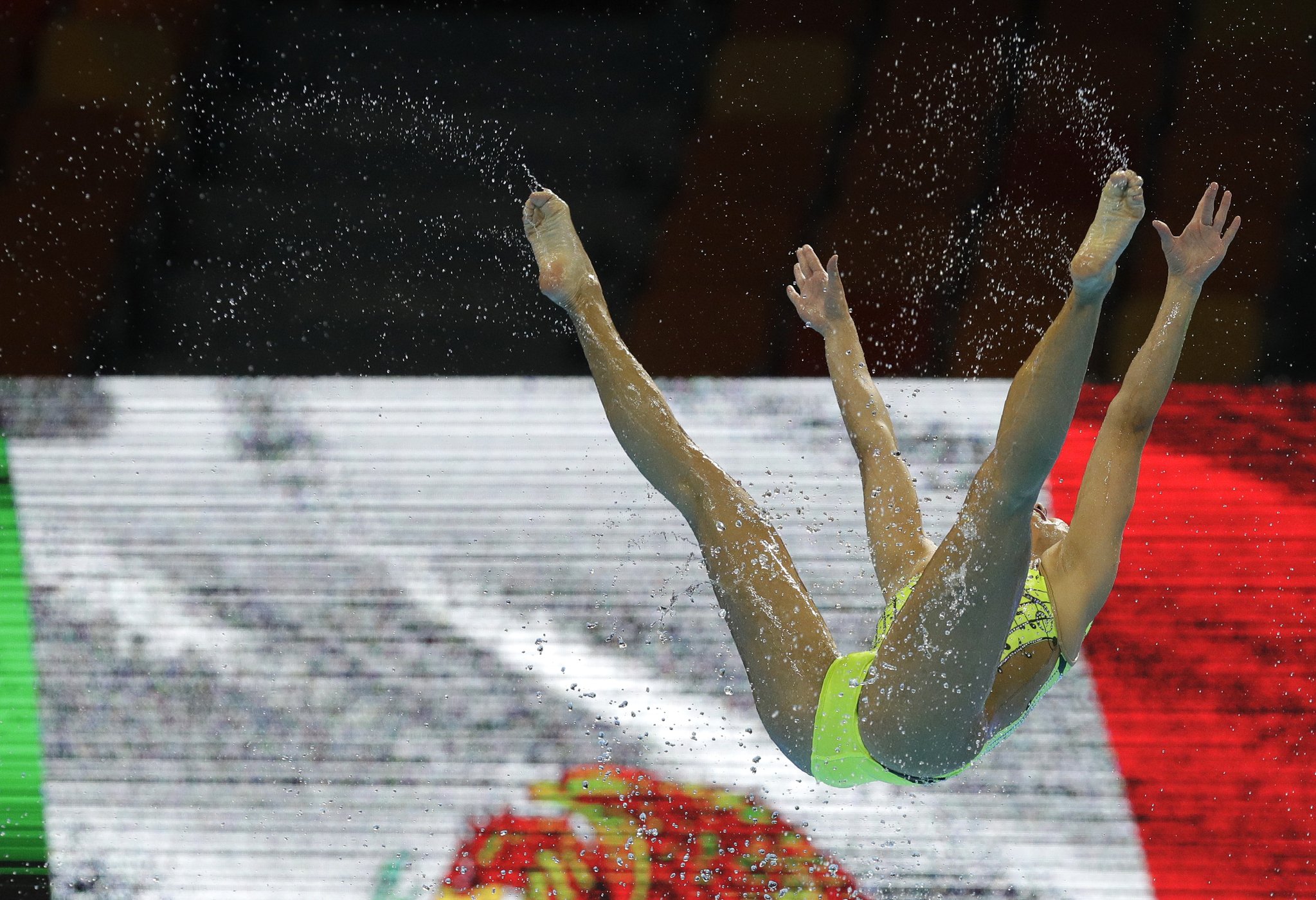 멕시코 대표팀의 테크니컬 루틴 경기.[AP =연합뉴스]