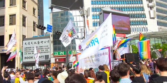 2019년 6월 서울에서 열린 퀴어문화축제의 한 장면 [사진 전태규]