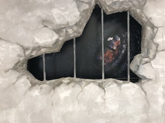 쥬라기 월드 특별전 관람을 마치면 공룡 그림이 생생하게 그려진 카페가 나온다. 문희철 기자.