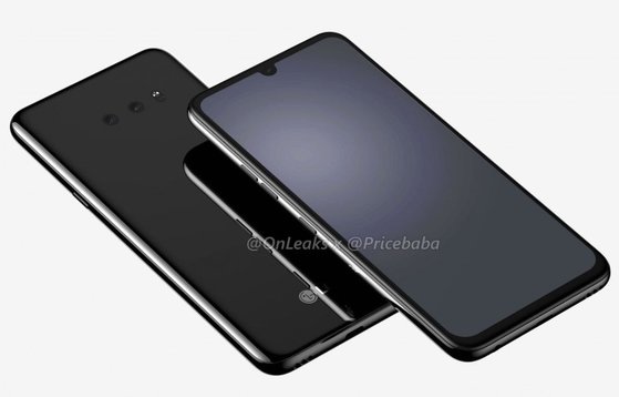 온라인에 유출된 V50S 이미지. 듀얼스크린이 없는 형태로 전작과 달리 노치 디자인이 물방울 형태로 줄어들었다.