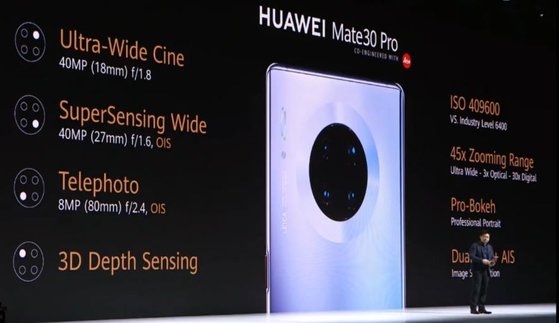 화웨이의 메이트30 프로
