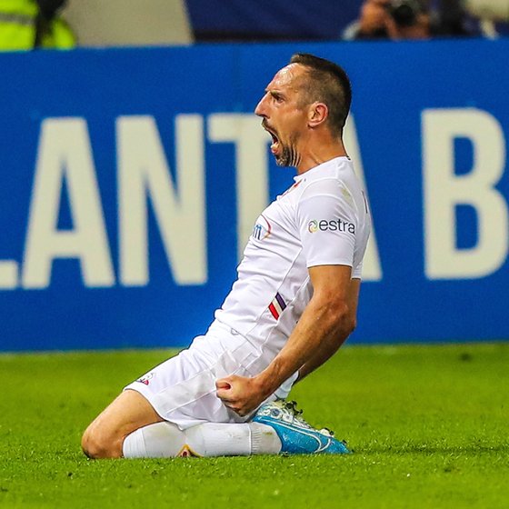 리베리가 피오렌티나 유니폼을 입고 데뷔골을 터뜨렸다. [사진 리베리 트위터]