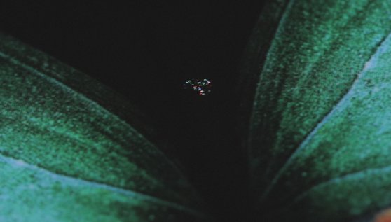 테크크런치가 스크린에 얼룩 포인트가 생긴 갤럭시 폴드를 확대 촬영한 사진.