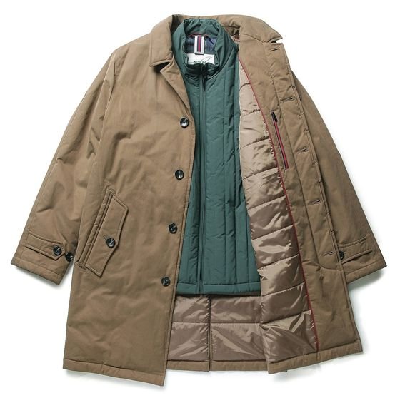 탈부착이 가능한 경량 이너(조끼)까지 세트인 남성용 클래식 파일럿 코트. 이너에는 흡습속건성이 우수한 3M 신슐레이터 충전재를 사용했다. 헨리코튼. 가격은 62만원.