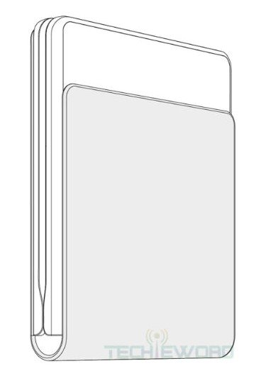 화웨이의 클램셸 타입의 폴더블 폰 추정 이미지