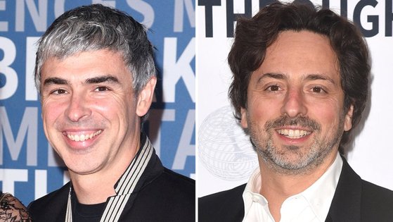 구글 공동 창업자인 래리 페이지(왼쪽)과 세르게이 브린. [사진 로이터]