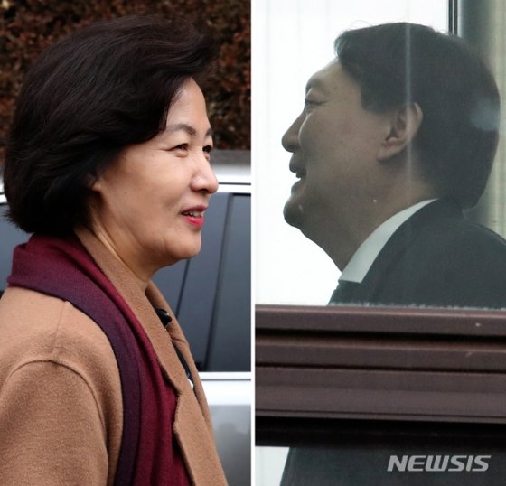 추미애 법무부 장관과 윤석열 검찰총장 [뉴시스]