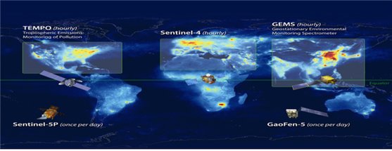 지난해 쏘아올린 정지궤도 환경위성으로는 중국을 넘어 인도까지 대기질을 관측할 수 있다. [자료 국립환경과학원]