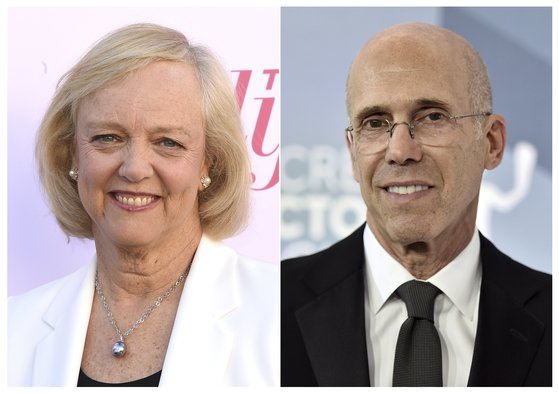 맥 휘트먼(왼쪽)과 제프리 카젠버그 [AP=연합뉴스]