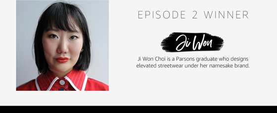 '메이킹 더 컷'의 두 번째 에피소드 우승자인 한국인 디자이너 최지원. 사진 아마존 홈페이지