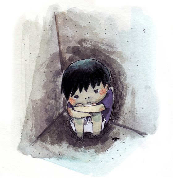 아동학대를 표현한 일러스트. [사진 굿네이버스 황윤지 작가 재능기부]