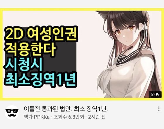 아동·청소년의 성보호에 관한 법률에 관해 설명하는 유튜브 채널. [유튜브 채널 뻑가 캡쳐]