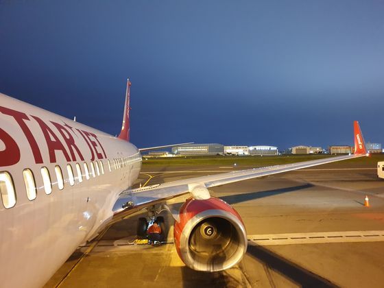 이스타항공 직원이 익명게시판에 ID '돈좀줘'님이 게시한 사진. 그는 "비행기가 다시 뜨면 힘차게 캐리어를 끌고 싶다"고 회상했다. 사진 이스타항공