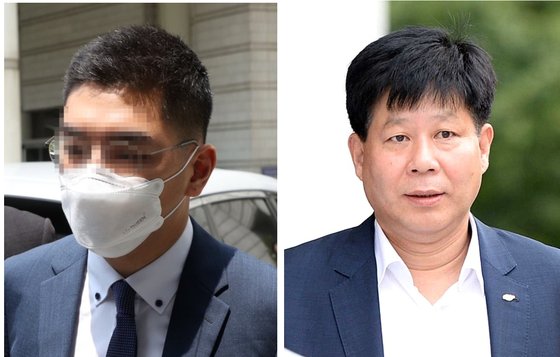 이모 전 채널A 기자가 17일 오후 영장실질심사를 마치고 서울 서초구 서울중앙지법을 나서고 있다. 오른쪽은 2016년 9월 이철 전 VIK 대표가 영장실질심사를 받기 위해 서울 양천구 남부지방법원으로 들어서고 있는 모습. [연합뉴스·뉴시스]