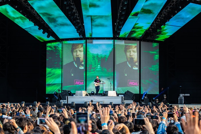 열창 하는 에드 시런. 제공|프라이빗커브