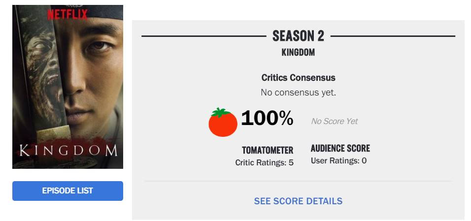 로튼토마토 평점. 사진|로튼토마토 홈페이지 캡처