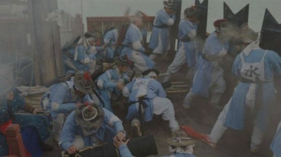 배설 장군은 경상우수사인 원균과 인사교체를 하기 전까지 주로 육전에서 활약한 장수로 등장했으며, 수전에 익숙한 인물은 아니었던 것으로 실록에 묘사돼있다.(사진=KBS1 '임진왜란1592' 장면 캡쳐)