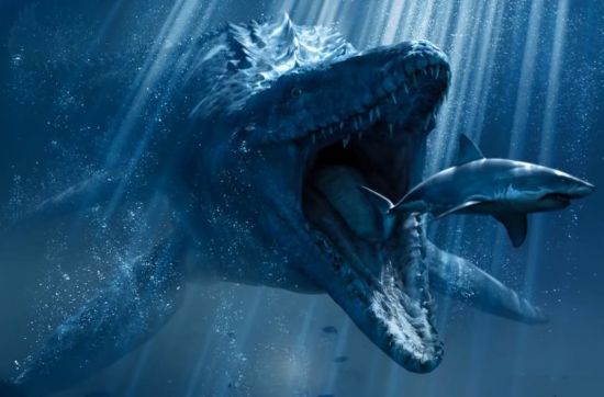 중생대 바다의 포식자로 군림했던 '모사사우루스' [사진=쥬라기 월드 폴른 킹덤 스크린샷]