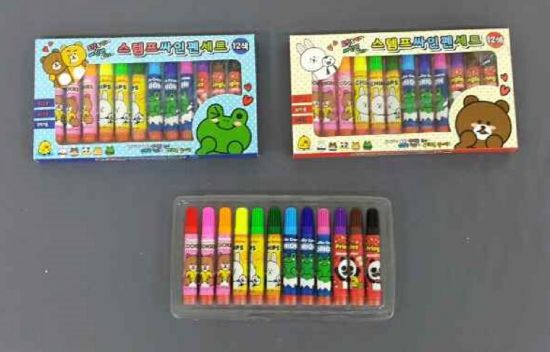 리콜 명령을 받은 어린이용 싸인펜. [사진=국가기술표준원]