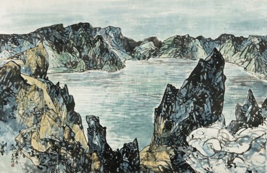 이영찬 '백두산 천지'  [사진= 김달진미술자료박물관 제공]