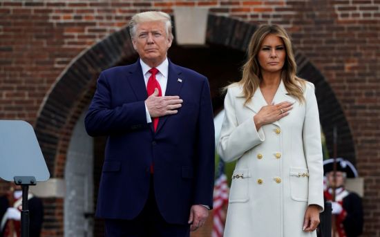 도널드 트럼프 미국 대통령 내외 [이미지출처=로이터연합뉴스]