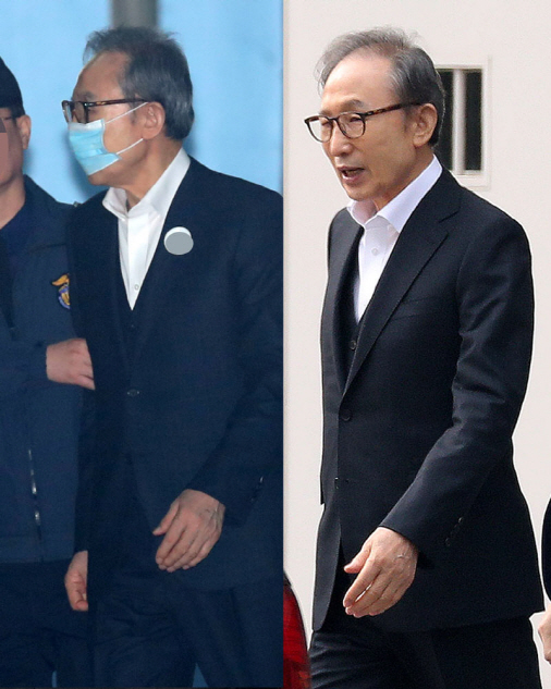 지난 6일 이명박 전 대통령의 보석 전 후 모습 (사진=이데일리 방인권 기자)