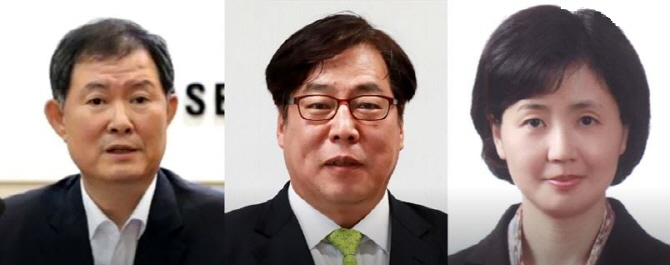 왼쪽부터 송삼현 신임 서울남부지검장, 윤대진 수원지검장, 노정연 대검찰청 공판송무부장. (사진=이데일리 DB)