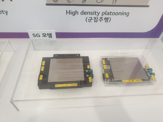 ▲LG전자가 개발한 5G-V2X 모뎀. 아직 선행 플랫폼 수준이다.