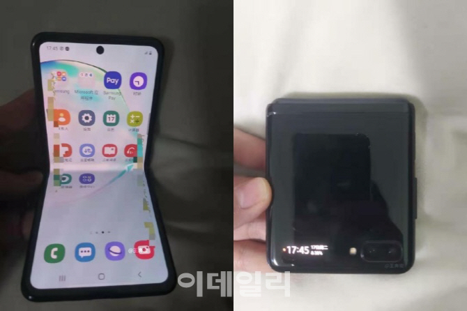 최근 중국 SNS에 올라온 갤럭시 폴드2 실물로 추정되는 유출 이미지.