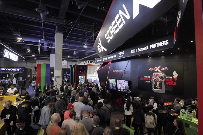 CES 2020에서연일 매진 행렬을 이룬 CJ 4DPLEX 부스. (사진=CJ CGV)
