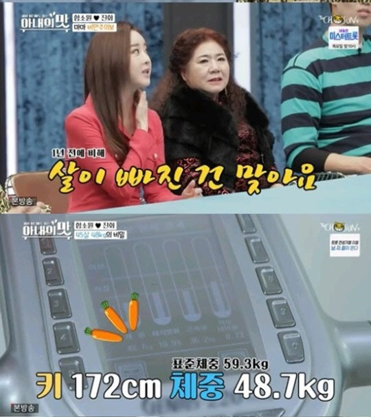 ‘아내의 맛’ 함소원, 키 몸무게 공개. (사진= TV조선 ‘아내의 맛’)