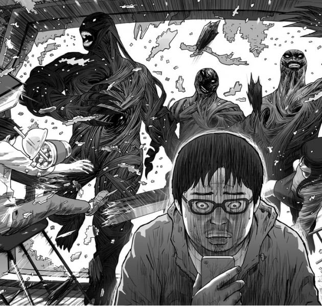 네이버에서 연재 중인 웹툰 원작 ‘지옥’. (사진=넷플릭스)