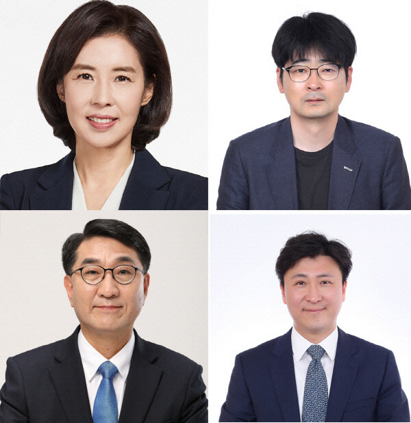 사진 왼쪽 위부터 시계방향으로 박경미 교육비서관, 탁현민 의전비서관, 한정우 홍보기획비서관, 이지수 해외언론비서관(사진=청와대)