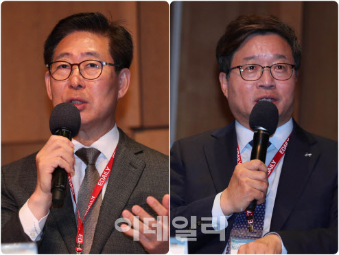 양승조 충남도지사와 염태영 수원시장. (사진=노진환 기자)