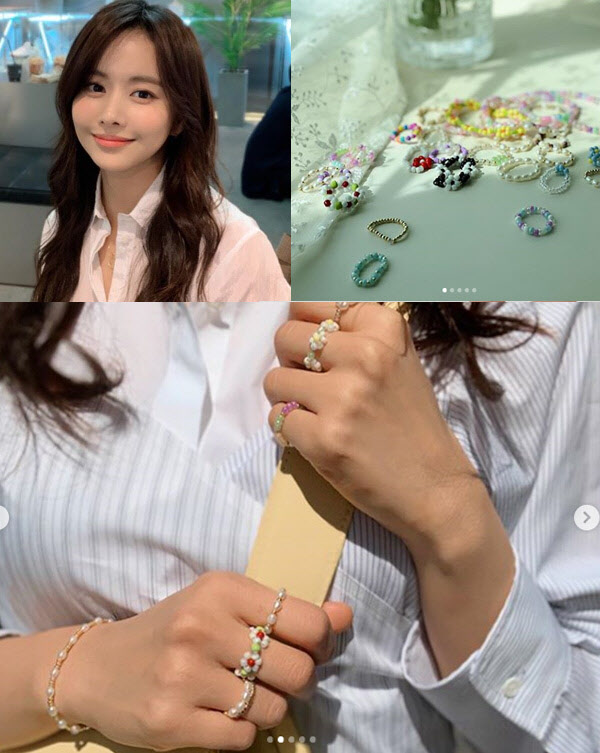 배우 한보름이 인스타그램을 통해 자신이 직접 만든 비즈 액세서리를 공개했다. (사진=한보름 인스타그램)