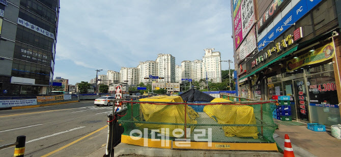 6월 초 남양주 진접지구 내 진접선 가칭 진접광릉숲역 건설현장(사진=김용운 기자)