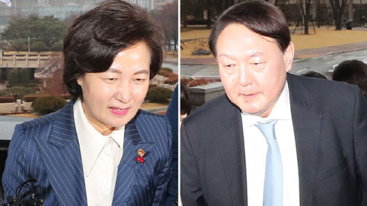 추미애 법무부 장관(왼쪽)과 윤석열 검찰총장(사진=연합뉴스)