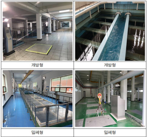정수장 개방형, 밀폐형 비교(사진=환경부 제공)