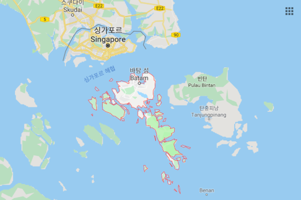 글로벌 제조기업들이 베트남과 함께 바탐 자유 무역지대에도 큰 관심을 보이고 있다. /사진 =구글 지도