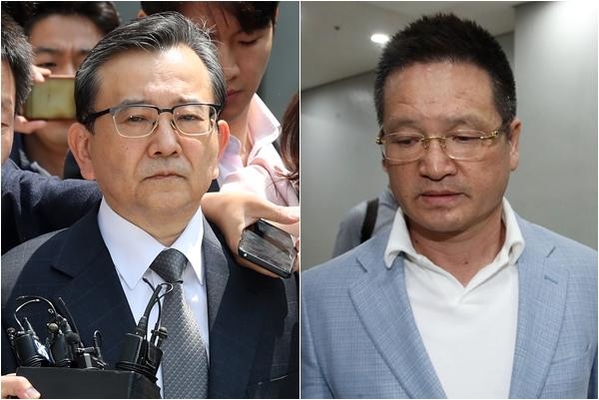 김학의(왼쪽) 전 법무부 차관과 건설업자 윤중천씨./연합뉴스