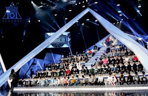 프로듀스 101 시즌2 방영모습. /엠넷