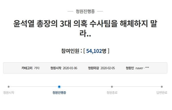 청와대 국민청원 게시판