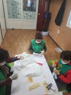 제주시 용담동 새마을부녀회가 제작한 마스크./제주도 제공